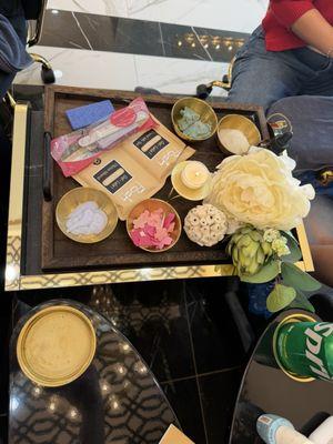 Prep for the jelli pedicure. So pretty!