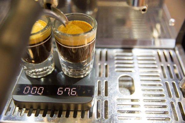 Our Acaia scale in our Waggoner library location.