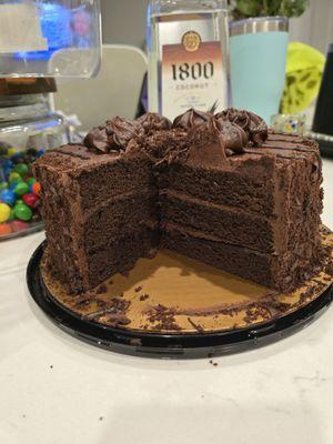 This Cake is delicious- if you like chocolate, this is your cake. Its light,will definitely fulfill any chocolate needs you may be seeking.