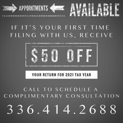 $50 off for New Clients!