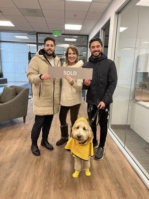 Us and Kelly when we picked up the keys to our first home!