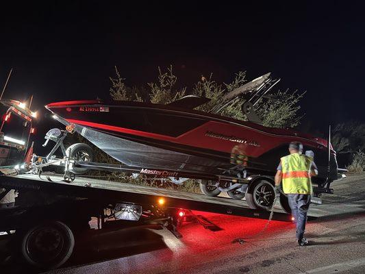 Flatbed they sent out within an hour