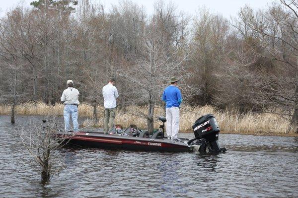 One of our Captains & Clients on Big Bass!