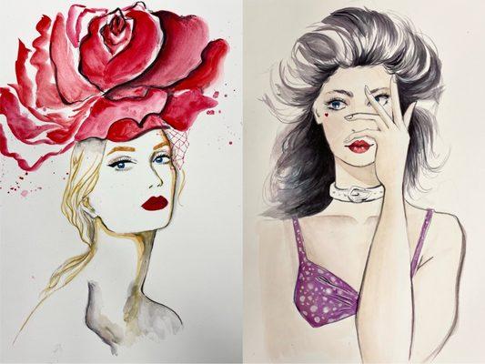 Students artwork at Fashion Design Boot Camp