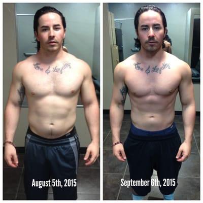 30-day progress picture from a client!