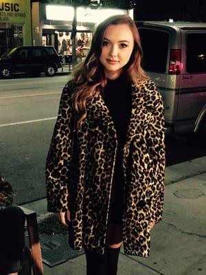 60s leopard swing coat