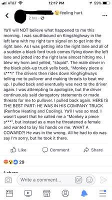 A friend of mine was threatened and degraded by someone from this company. I will never give my business to someone who acts like this.