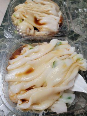 Shrimp and beef rice noodle rolls