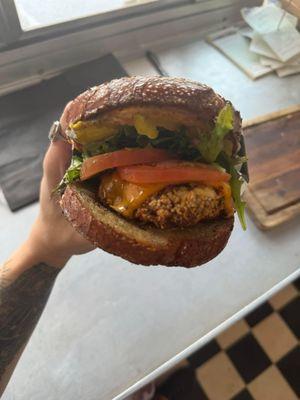 "Not your mommas" chicken sandwich