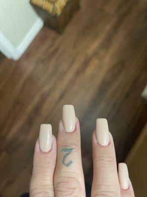 Cut/burned cuticle area