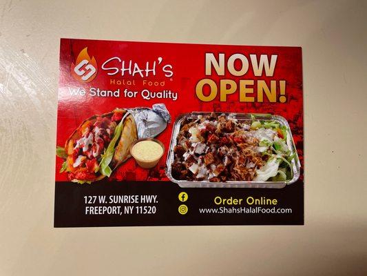 Front of take home flyer...