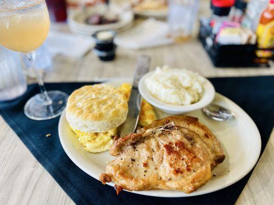 Pork Chop Breakfast