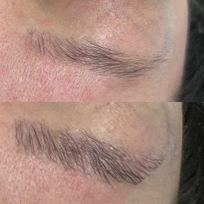 Brow lamination in progress....