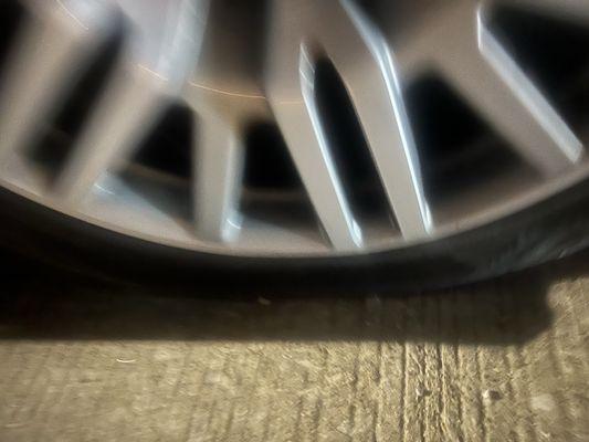 Flat tire due to improper inflation