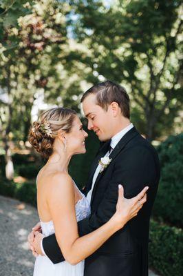Flower & Gold Wedding Hair and Make-up