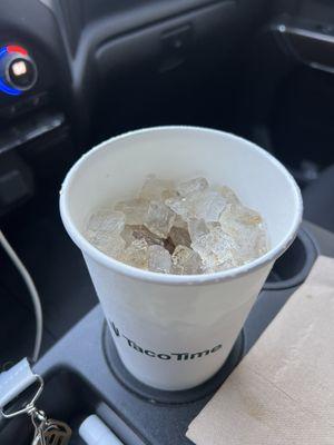 My ice, with a side of Diet Coke.