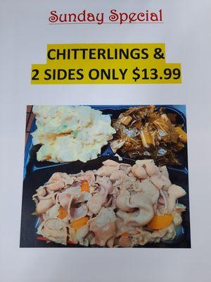 Chitterlings available on Sundays