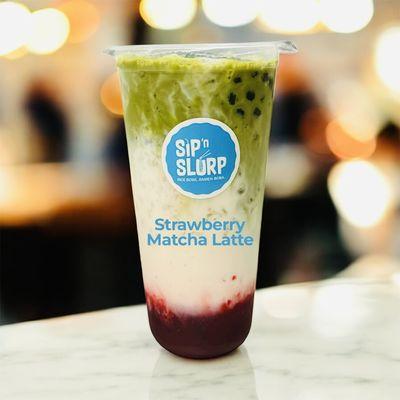 Strawberry Matcha Latte