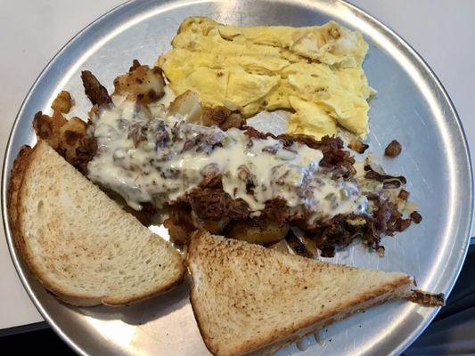 BBQ breakfast with brisket