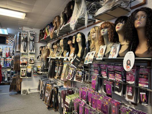 Human hair wigs, bundles, locs, crochet hair