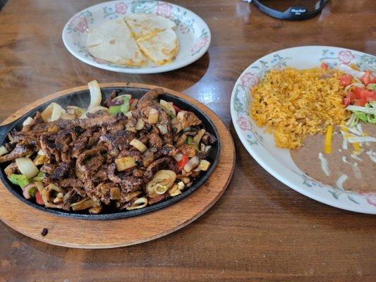 Steak fajitas are bomb its a must on Driggs and Idaho área