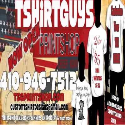 T-Shirt Guys Printshop Located At: 1690-D Annapolis Rd, Odenton, MD 21113