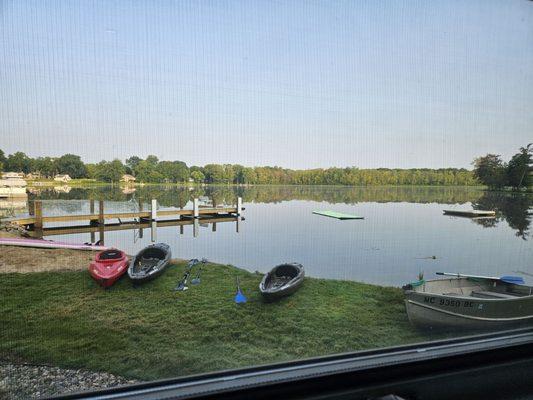 Looking out the kitchen window of the cottage