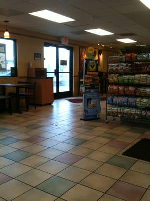 No longer in a gas station. This new building is nice!