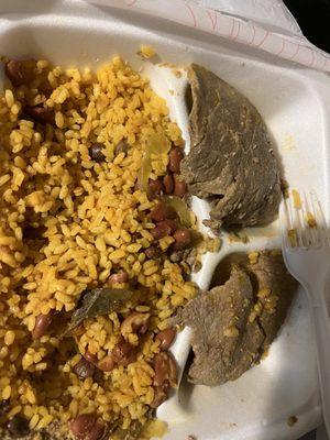 Steak and rice