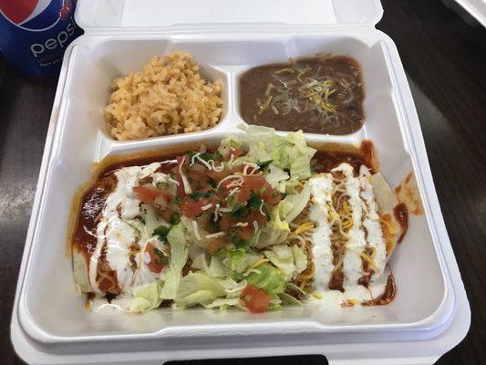 Smothered Burrito Combo spicy