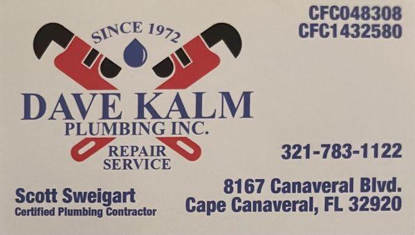 Dave Kalm Plumbing Inc