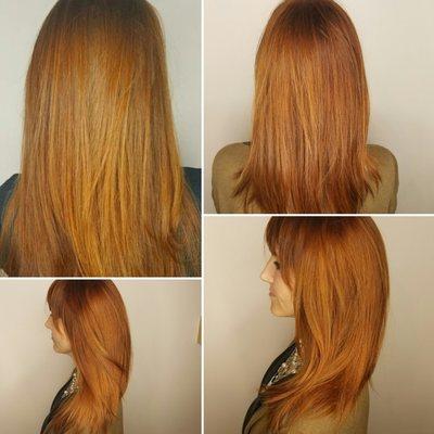 Top left corner is a natural redhead and all the others are my artificial creation. Lov this golden copper