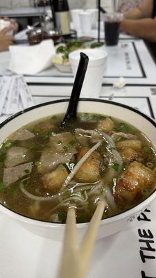 Combo pho with pork belly