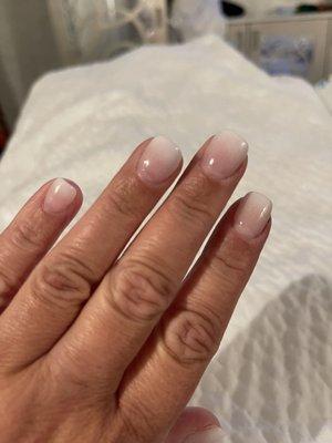 Ombré French powder mani