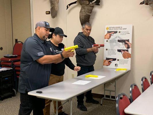 Training proper grip