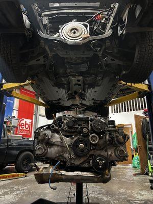 ENGINE REPLACEMENT ON SUBARU BOXER ENGINE