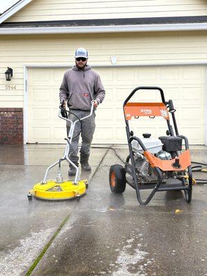 We offer power, pressure, and soft washing. The difference between them is pressure, water temp, and if chemicals are applied.