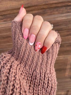 Gel X French manicure and design