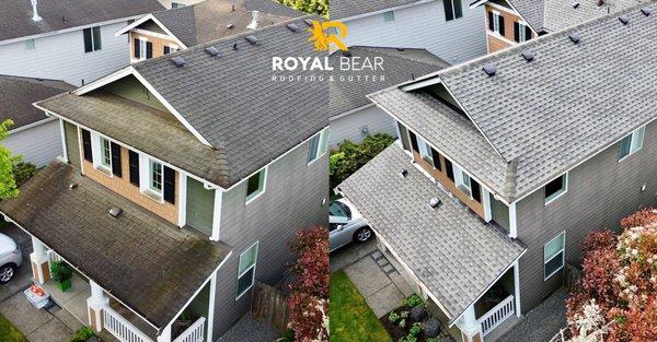 Asphalt Shingle Roof Before/After