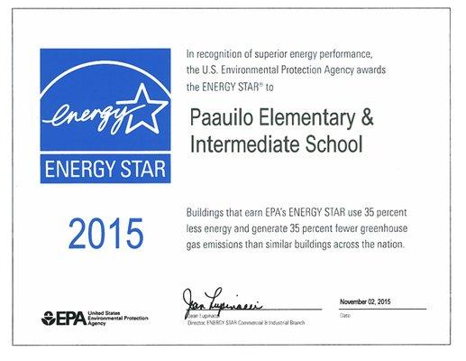 Congratulations on your ENERGY STAR award, from the team at Momentum Bay!