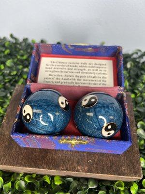 Baoding Balls are metal balls small enough to hold in one hand. They are also known as Zen Balls, Chinese therapy balls or harmony balls.