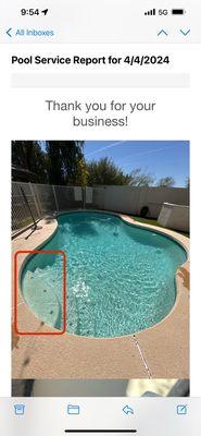 No damage when service started in April