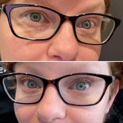 Before n after lash lift n tint