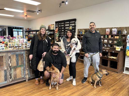 Visiting with friends and their pups!