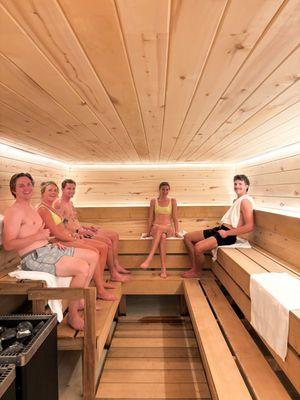 Sauna at R3 Spa