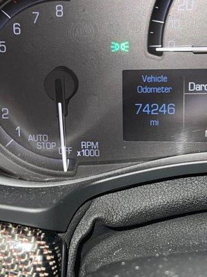 Mileage at the time of engine failure