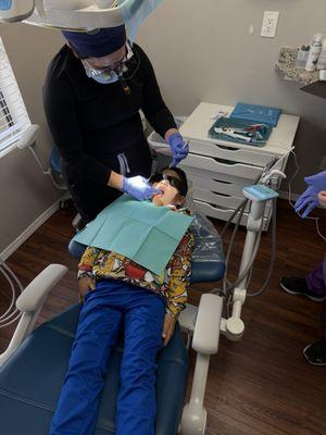 Full exam with cleaning