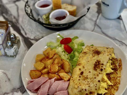 Crepe and Eggs Platter