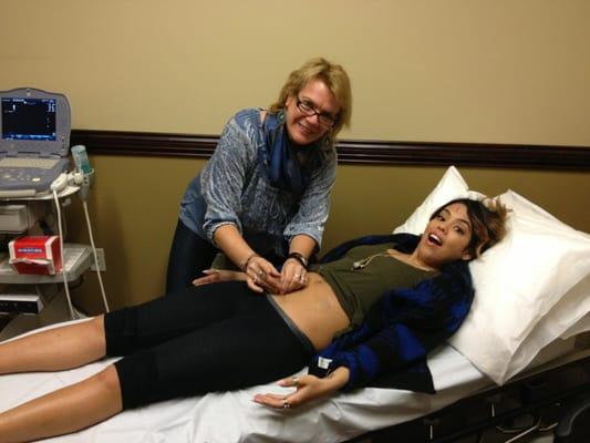 Pre and post acupuncture after an IVF at one of our local fertility clinics