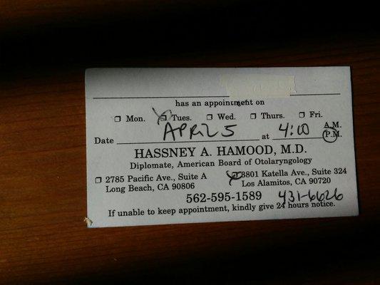 Dr. Hamood's 411
